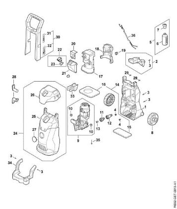 Imagen de Carro, Conduccián de aire, Cubierta de proteccián, Caja del interruptor RE 100.0 PLUS CONTROL