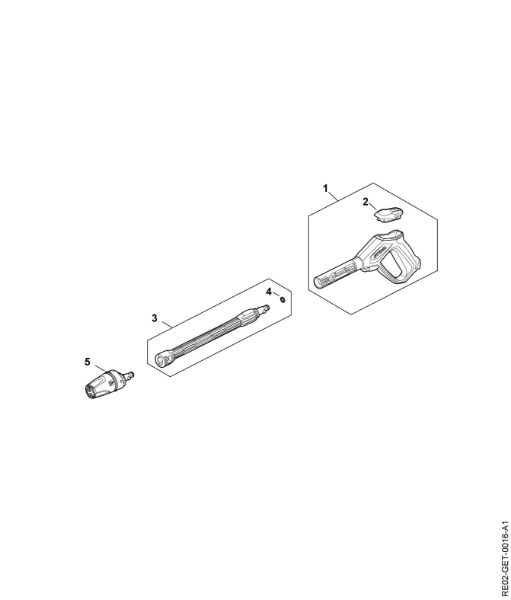 Imagen de Pistola, Tubo para pulverizar RE 100.0 PLUS CONTROL