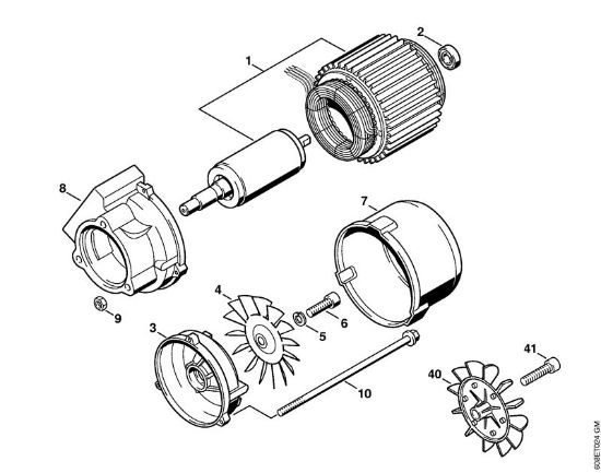 Limpiadora eléctrica de alta presión (RE) RE 101 K Motor eléctrico de la marca Stihl