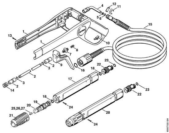 Limpiadora eléctrica de alta presión (RE) RE 101 K Pistola, Tubo para pulverizar de la marca Stihl