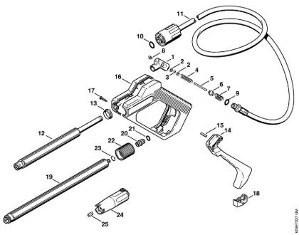 Limpiadora eléctrica de alta presión (RE) RE 104 K Pistola, Tubo para pulverizar de la marca Stihl