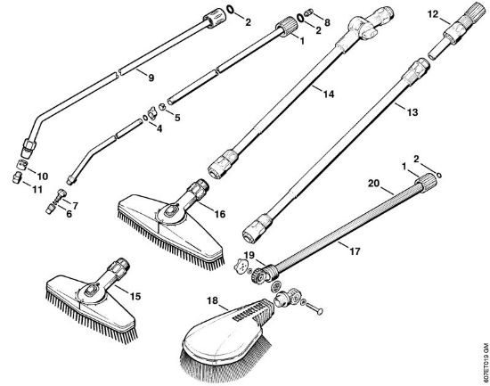 Limpiadora eléctrica de alta presión (RE) RE 104 KM Herramientas, Accesorios extra de la marca Stihl