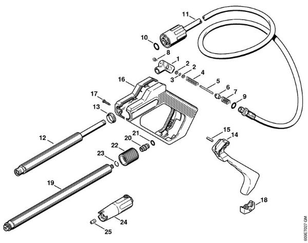 Limpiadora eléctrica de alta presión (RE) RE 106 K Pistola, Tubo para pulverizar de la marca Stihl