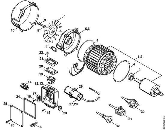 Limpiadora eléctrica de alta presión (RE) RE 106 KM Motor eléctrico de la marca Stihl