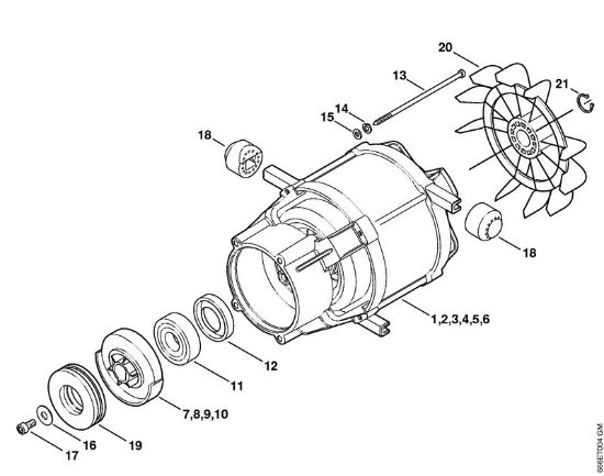 Limpiadora eléctrica de alta presión (RE) RE 107 Motor eléctrico de la marca Stihl