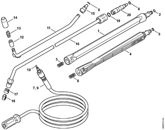 Limpiadora eléctrica de alta presión (RE) RE 108 Accesorios extra de la marca Stihl