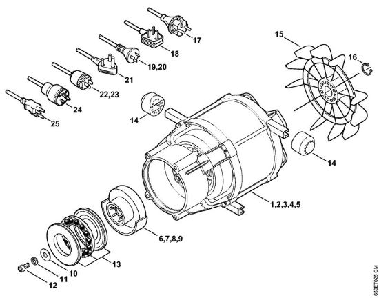Limpiadora eléctrica de alta presión (RE) RE 108 Motor eléctrico, Cable de conexión de la marca Stihl