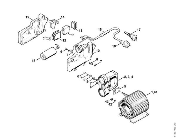 Limpiadora eléctrica de alta presión (RE) RE 110 K Motor eléctrico, Interruptor de pie de la marca Stihl