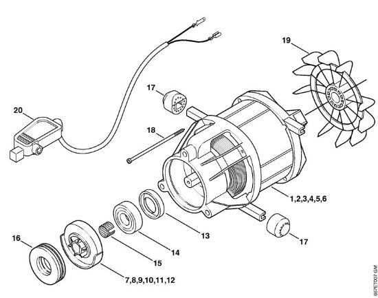 Limpiadora eléctrica de alta presión (RE) RE 117 Motor eléctrico de la marca Stihl