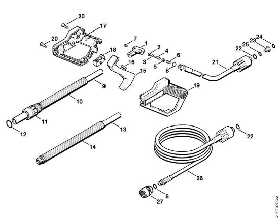 Limpiadora eléctrica de alta presión (RE) RE 120 K Pistola de la marca Stihl