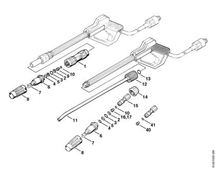 Limpiadora eléctrica de alta presión (RE) RE 120 K Pistola, Tubo para pulverizar de la marca Stihl