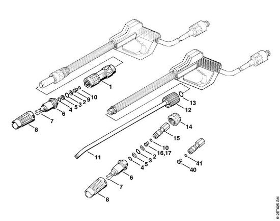 Limpiadora eléctrica de alta presión (RE) RE 120 K Pistola, Tubo para pulverizar de la marca Stihl