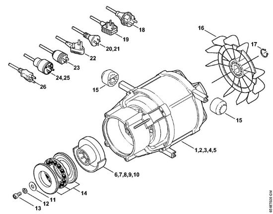 Limpiadora eléctrica de alta presión (RE) RE 128 PLUS Motor eléctrico, Cable de conexión de la marca Stihl