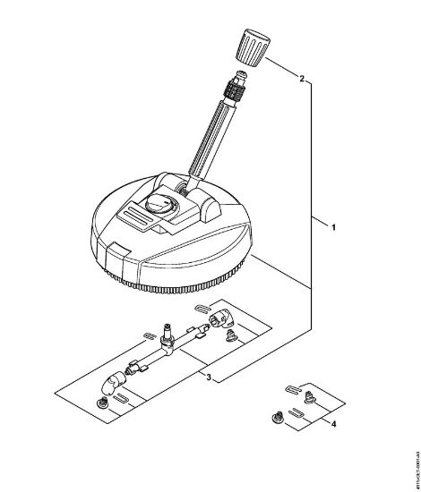 Limpiadora eléctrica de alta presión (RE) RE 129 PLUS Disp. de limpieza p. superficies planas RA 82   06/2019 de la marca Stihl