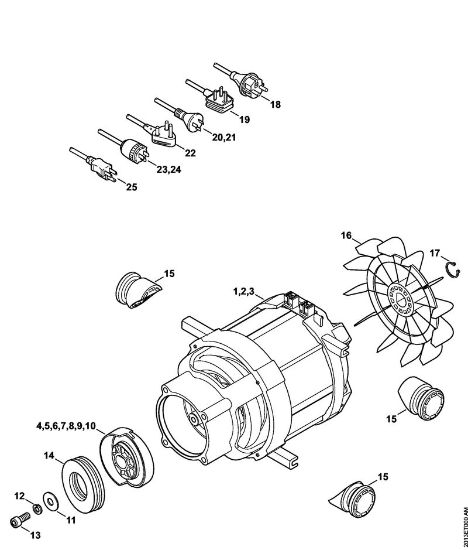 Limpiadora eléctrica de alta presión (RE) RE 129 PLUS Motor eléctrico, Cable de conexión de la marca Stihl