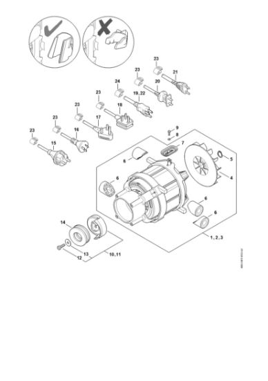 Imagen de Motor eláctrico, Cable de conexián RE 130 PLUS