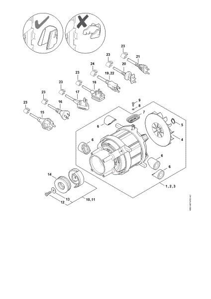 Imagen de Motor eláctrico, Cable de conexián RE 130 PLUS