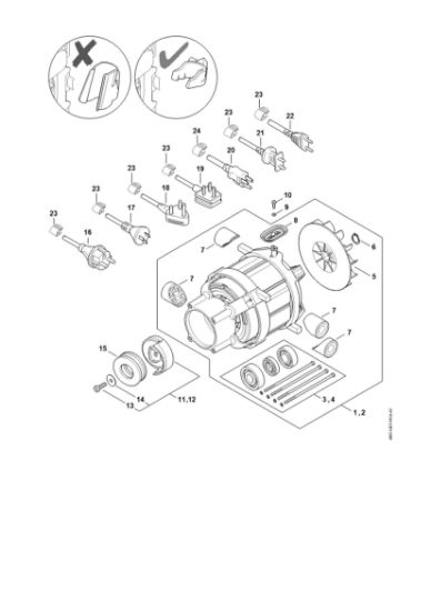 Imagen de Motor eláctrico, Cable de conexián RE 130 PLUS