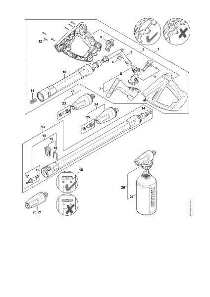Imagen de Pistola, Tubo para pulverizar RE 130 PLUS