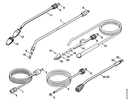 Limpiadora eléctrica de alta presión (RE) RE 140 K Accesorios extra de la marca Stihl