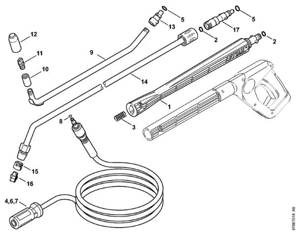 Limpiadora eléctrica de alta presión (RE) RE 141 K PLUS Accesorios extra de la marca Stihl