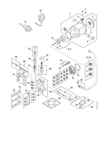 Imagen de Motor eláctrico, Cable de conexián, Bloque de válvulas, Bomba RE 150 PLUS RE 150 PLUS