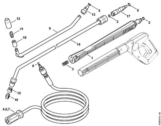 Limpiadora eléctrica de alta presión (RE) RE 161 K Accesorios extra de la marca Stihl