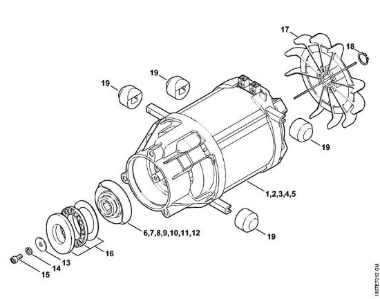 Limpiadora eléctrica de alta presión (RE) RE 163 Motor eléctrico de la marca Stihl
