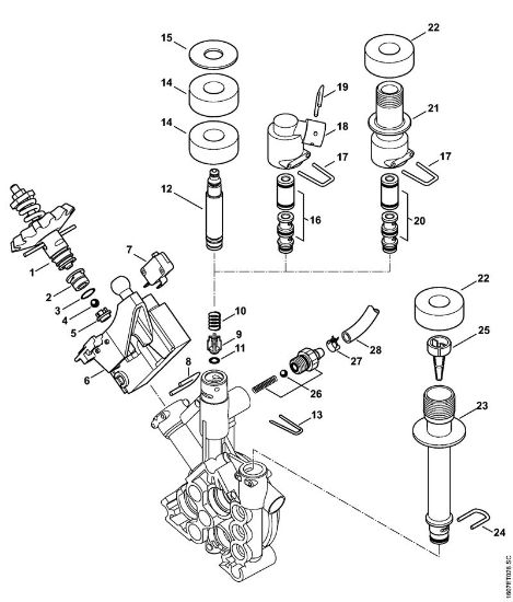 Limpiadora eléctrica de alta presión (RE) RE 163 PLUS Pistón de mando de la marca Stihl