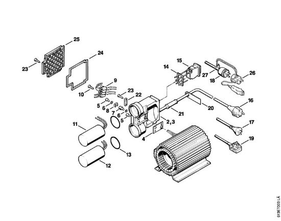 Limpiadora eléctrica de alta presión (RE) RE 220 K Caja del interruptor RE 220 K, 240 K de la marca Stihl