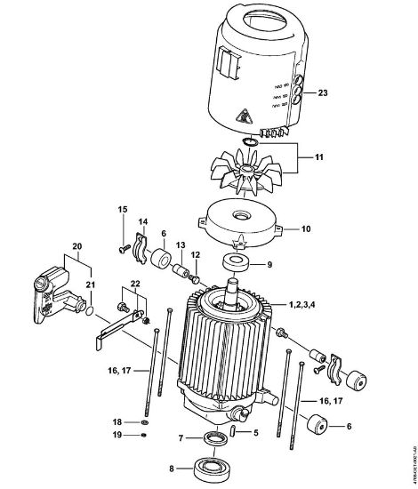 Limpiadora eléctrica de alta presión (RE) RE 232 Motor eléctrico de la marca Stihl