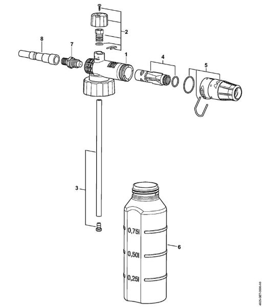 Limpiadora eléctrica de alta presión (RE) RE 232 Tobera para espuma de la marca Stihl