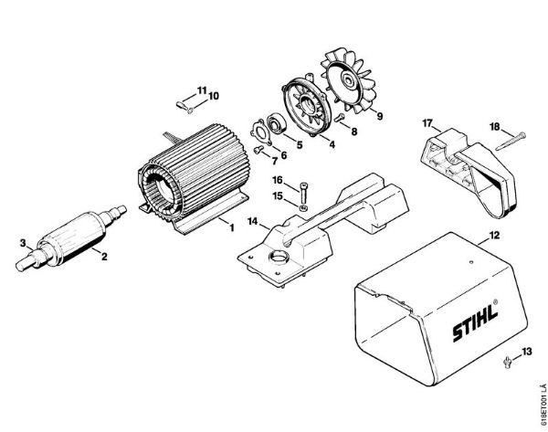 Limpiadora eléctrica de alta presión (RE) RE 250 K Motor eléctrico de la marca Stihl