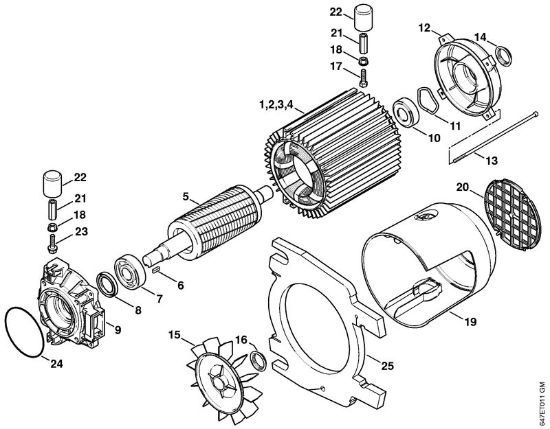 Limpiadora eléctrica de alta presión (RE) RE 281 Motor eléctrico de la marca Stihl