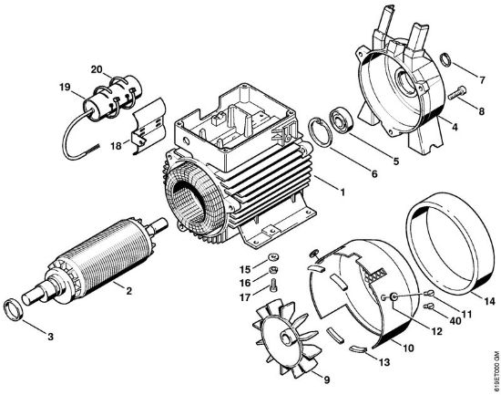 Limpiadora eléctrica de alta presión (RE) RE 310 K Motor eléctrico de la marca Stihl