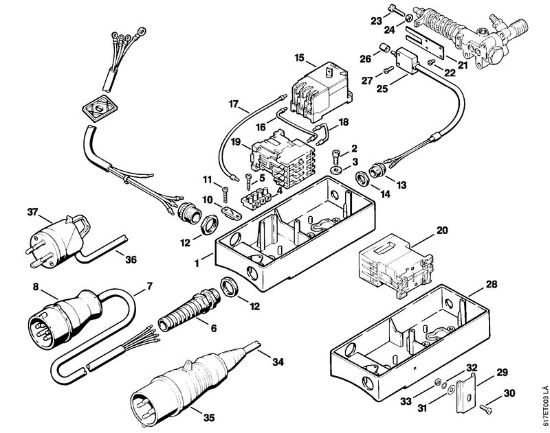 Limpiadora eléctrica de alta presión (RE) RE 400 K Interruptor RE 400 K, RE 401 K de la marca Stihl