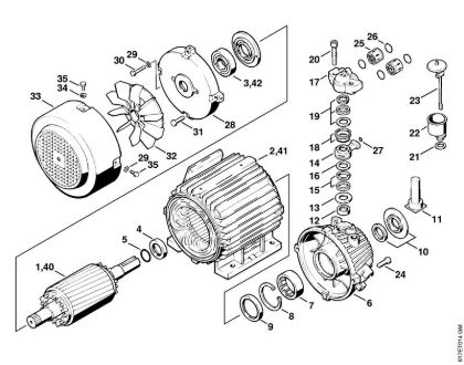 Limpiadora eléctrica de alta presión (RE) RE 400 K Motor eléctrico RE 400 K, RE 401 K, Carcasa de la bomba de la marca Stihl
