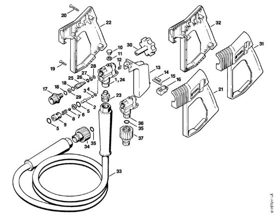 Limpiadora eléctrica de alta presión (RE) RE 400 K Pistola de la marca Stihl