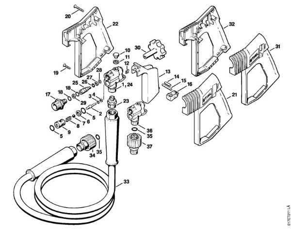 Limpiadora eléctrica de alta presión (RE) RE 401 K Pistola de la marca Stihl