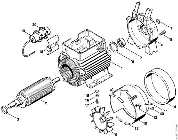 Limpiadora eléctrica de alta presión (RE) RE 440 K Motor eléctrico de la marca Stihl