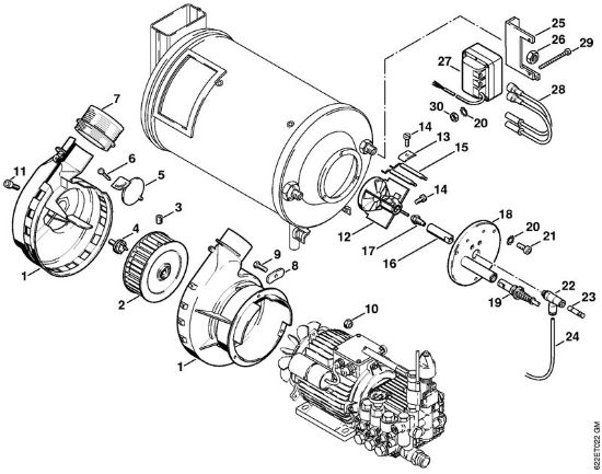 Limpiadora eléctrica de alta presión (RE) RE 520 W Quemador de la marca Stihl