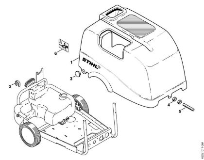Limpiadora eléctrica de alta presión (RE) RE 550 W Cubierta de la marca Stihl