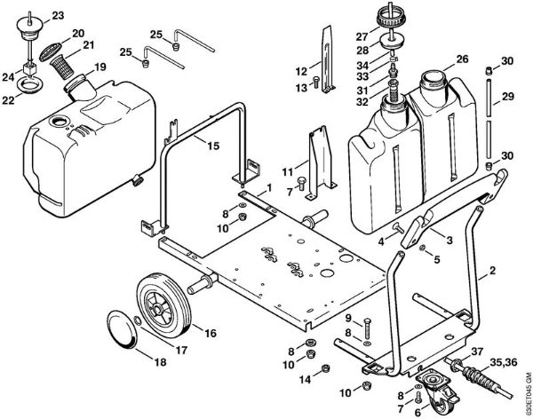 Limpiadora eléctrica de alta presión (RE) RE 640 W Carro de la marca Stihl