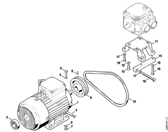 Limpiadora eléctrica de alta presión (RE) RE 640 W Motor eléctrico   X 22 947 954 (36.95) de la marca Stihl