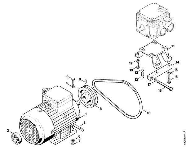 Limpiadora eléctrica de alta presión (RE) RE 640 W Motor eléctrico   X 22 947 954 (36.95) de la marca Stihl