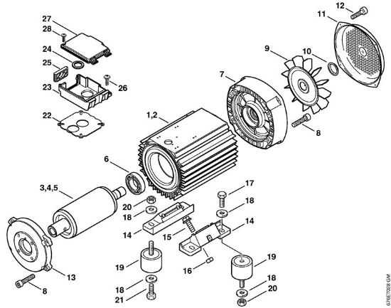 Limpiadora eléctrica de alta presión (RE) RE 661 Motor eléctrico de la marca Stihl