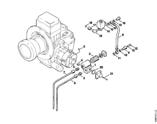 Limpiadora eléctrica de alta presión (RE) RE 830 W Bomba de combustible de la marca Stihl
