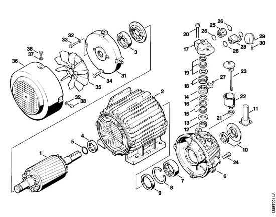 Limpiadora eléctrica de alta presión (RE) RE 830 W Motor eléctrico, Carcasa de la bomba de la marca Stihl