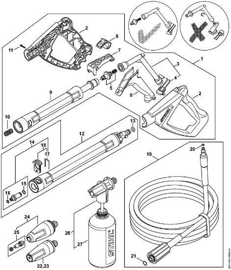 Limpiadora eléctrica de alta presión (RE) RE 90 - 4951 Pistola, Tubo para pulverizar de la marca Stihl