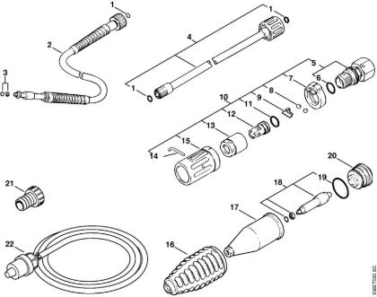 Limpiadora eléctrica de alta presión (RE) RE 900 KM Accesorí­es extra de la marca Stihl
